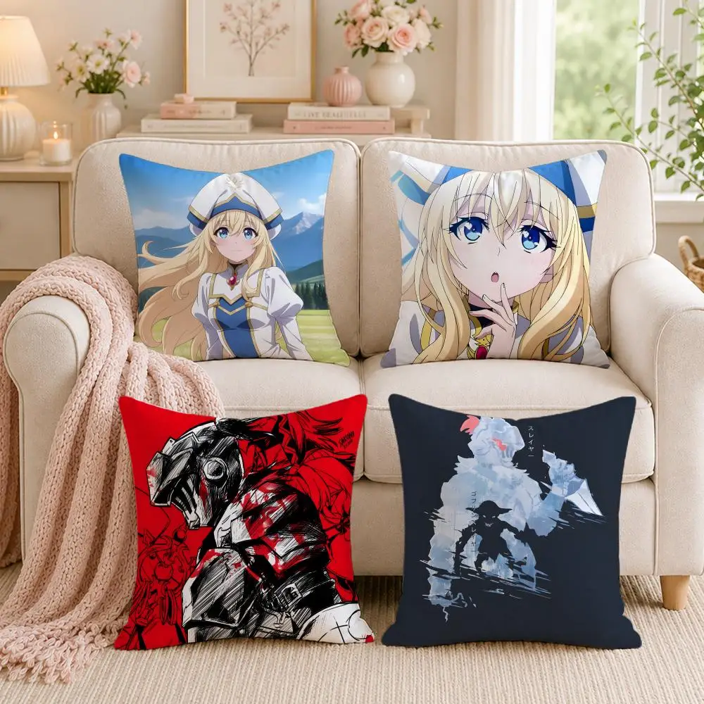 Popular Anime G-Goblin SlayerS Cushion Cover Double-Sided Printed Pillow Cover Hypoallergenic Dust-Mite Proof
