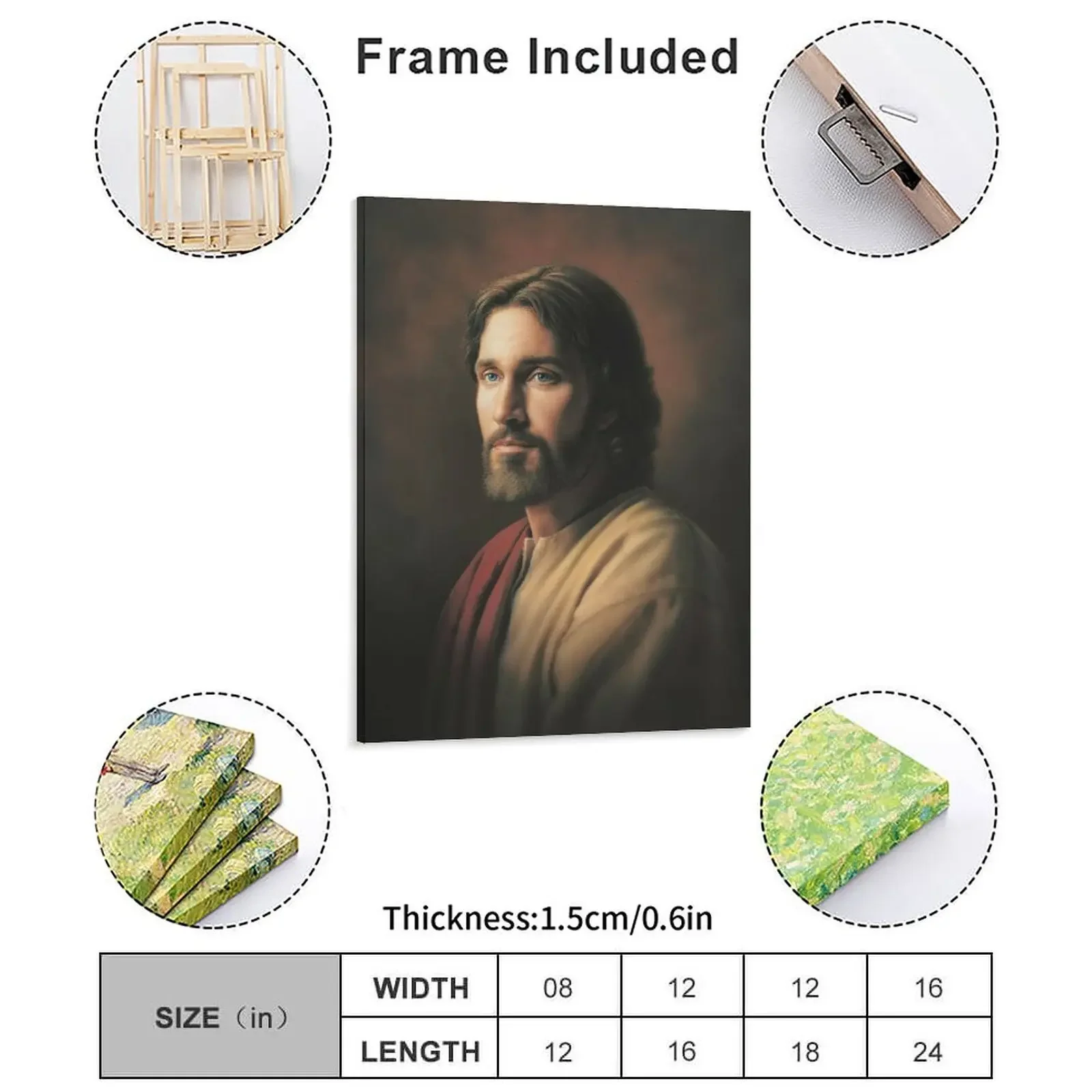 Jesus Christ Canvas Painting Pub Plates Classic Cinema Cinema Design Framed Wall Paintings