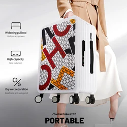 Fashion Classic Unisex New Roller Luggage Letter Design Large Capacity Business Travel Luggage