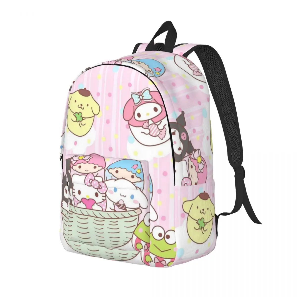 Kawaii Sanrio HelloKitty Teenage Backpack Sports High School Hiking Travel Kuromi Melody Daypack Men Women College Canvas Bags