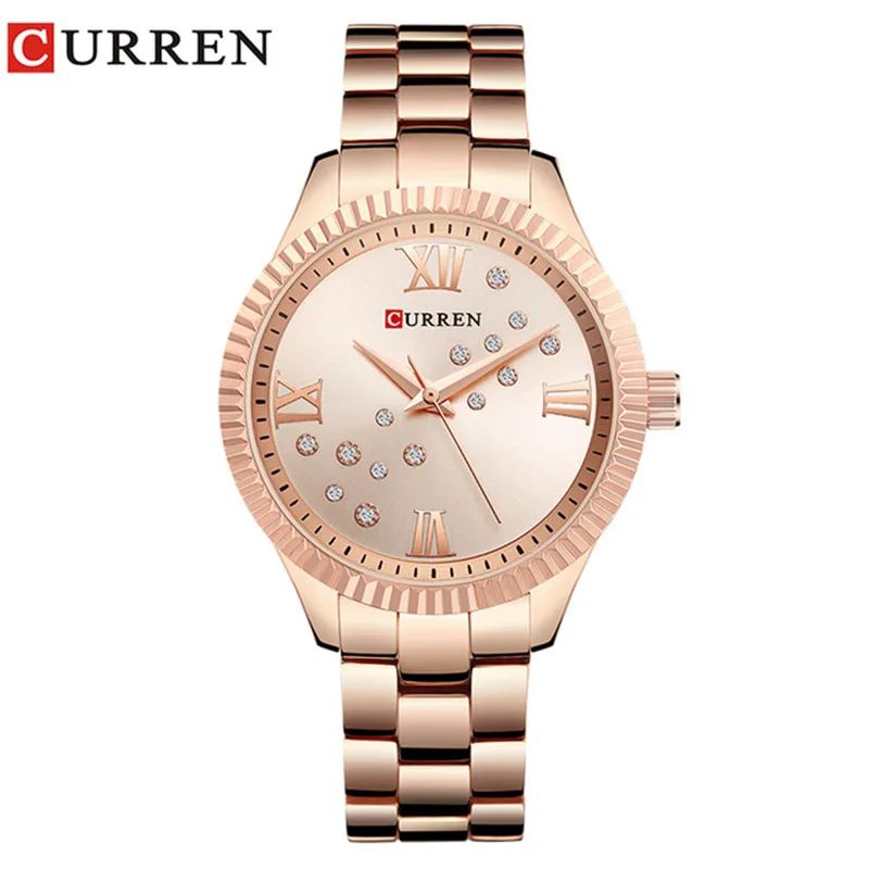 CURREN Women Watches Japanese Movement Quartz Watch Round Dial Metal Strap Casual Clock  Waterproof Relogio Feminino Montre