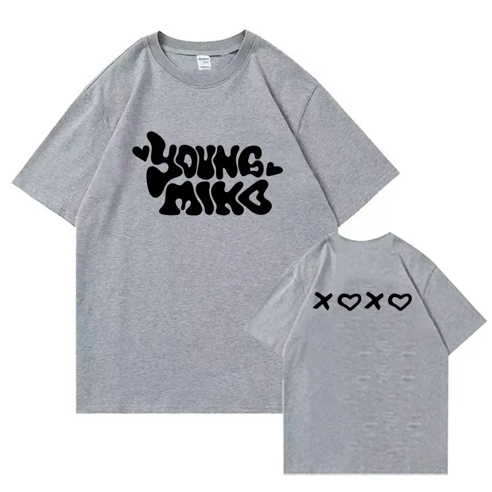 XOXO Tour 2024 Concert Printing T-shirts Baby Miko YoungMiko Graphic Tee-shirt Cotton High Quality Women/Men Tshirts Summer Tees