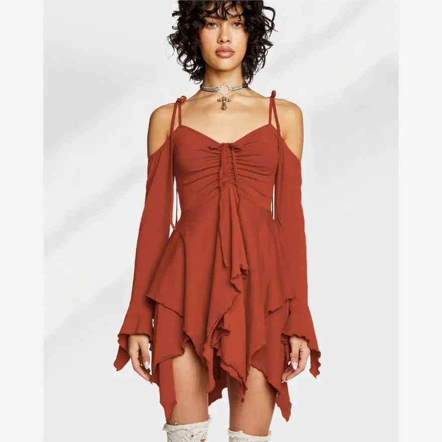 Sexy asymétrique ter Dr Design irrégulier loween Performance Costume Cleanfit H Version lin coton t-shirt quart Sve