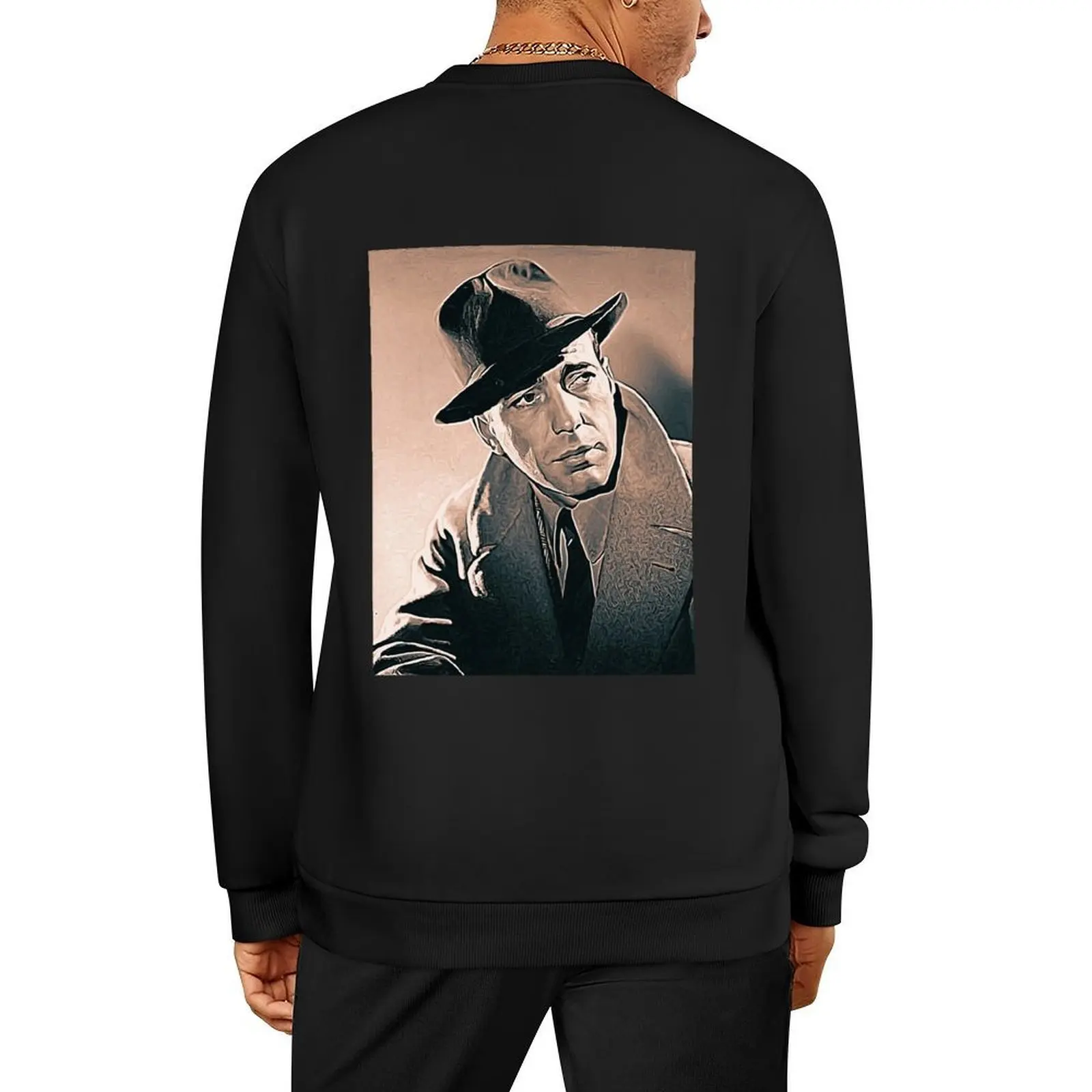 

Humphrey Bogart Art - vintage painting - D55 Pullover aesthetic clothing men clothing men's coat oversize sweatshirt