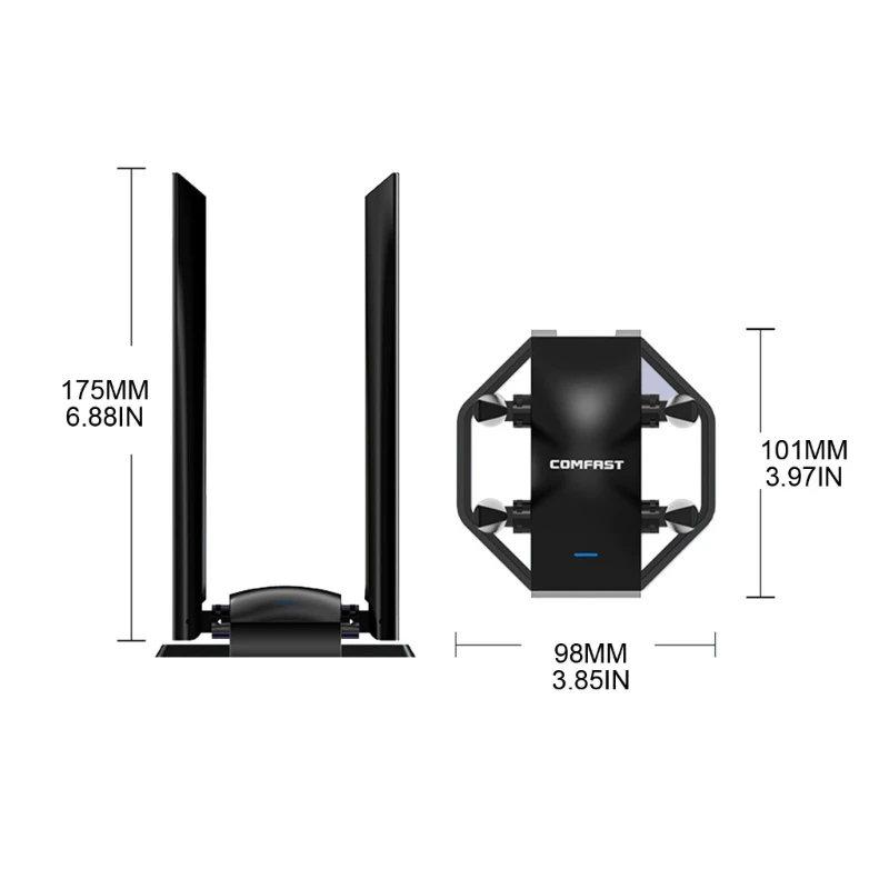 CF-WU785AC 듀얼 밴드 4x6dBi 안테나 무선 카드, 1300M 무선 와이파이 어댑터, USB3.0 수신기 어댑터, 2023 신제품