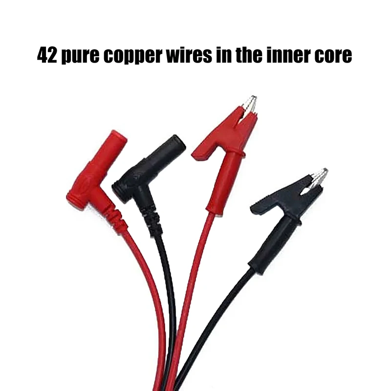 New 20A 90CM Alligator Clip To Banana Plug Test Cable Lead Connector Dual Probe 4mm Crocodile Clip For Multimeter Measure Tool