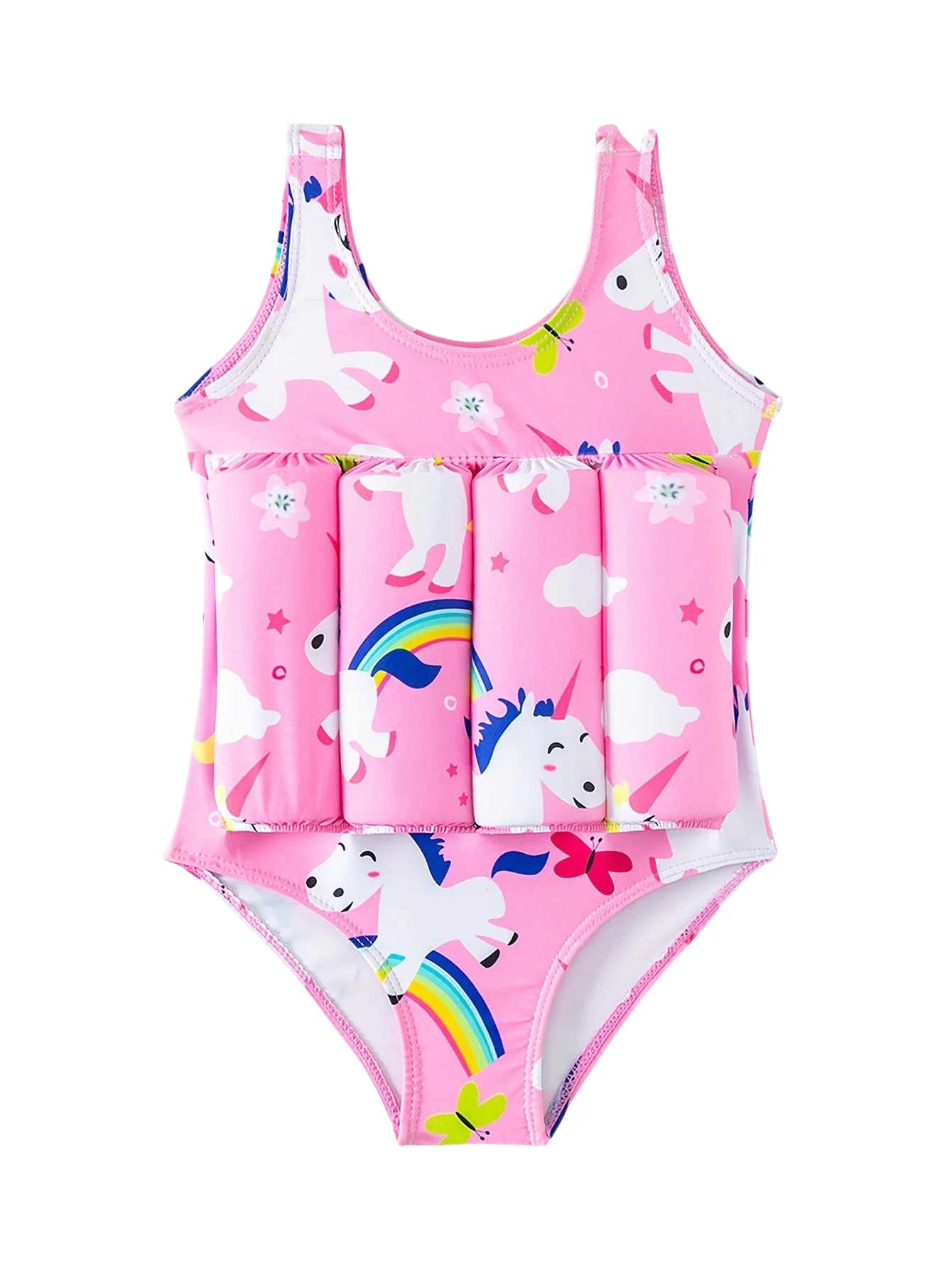 

Kids Adjustable Buoyancy Swim Vest, Detachable Float One-Piece Swimsuit, Boys & Girls Summer Swim Training Aid for Beach & Pool