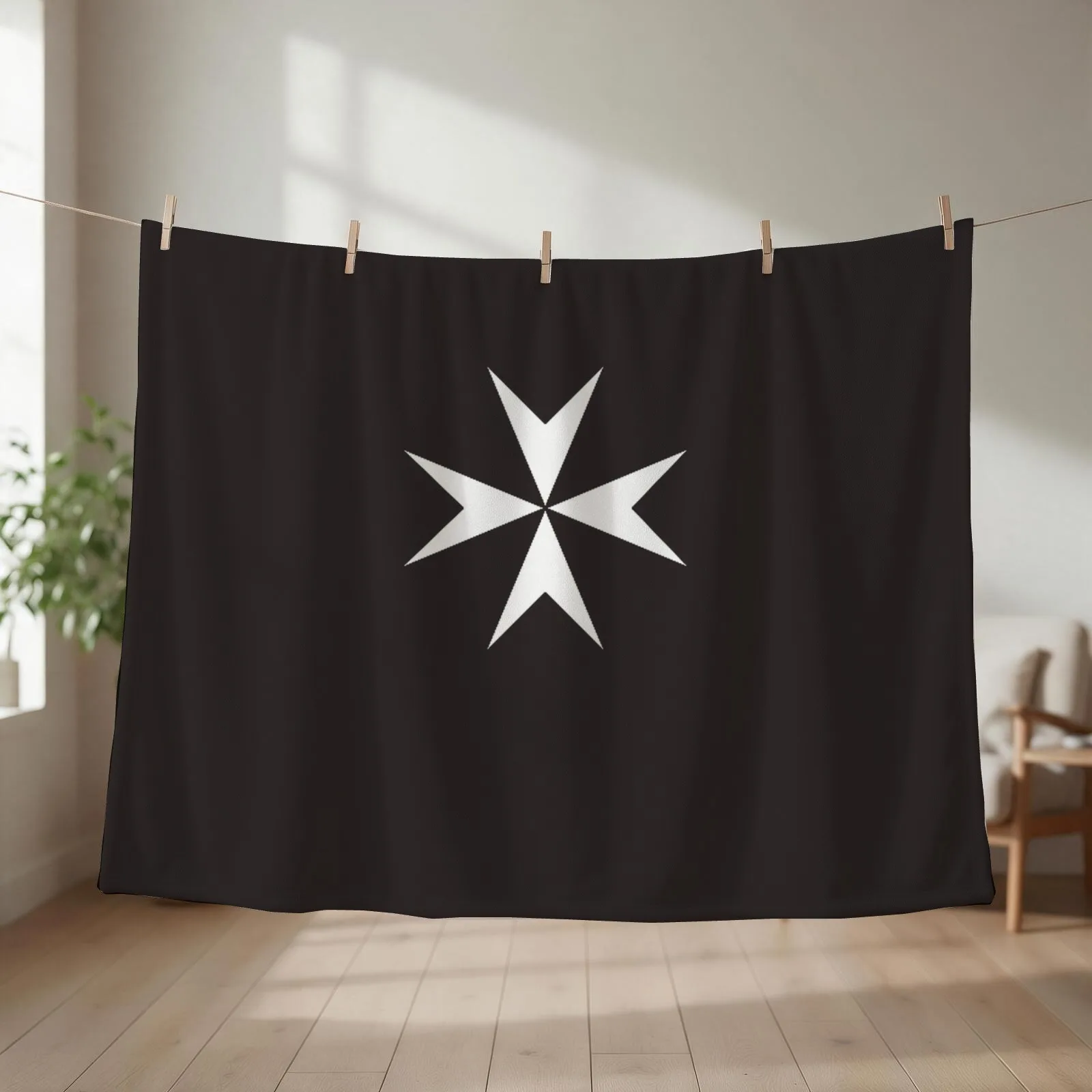 Cross of the Order of St. John. MALTA, MALTESE. Classic T-Shirt Throw Blanket Hairys for babies Giant Sofa Blankets