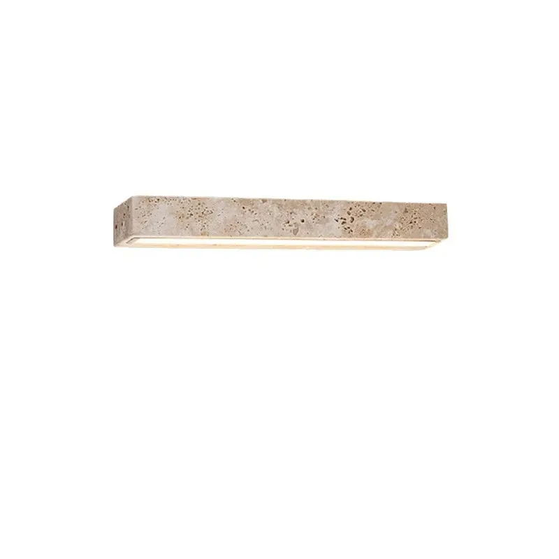 Vintage Wabi Sabi Yellow Travertine Wall Lamp Waterproof Weather Resistant Decorative Exterior Sconce for Villa Garden Bedroom