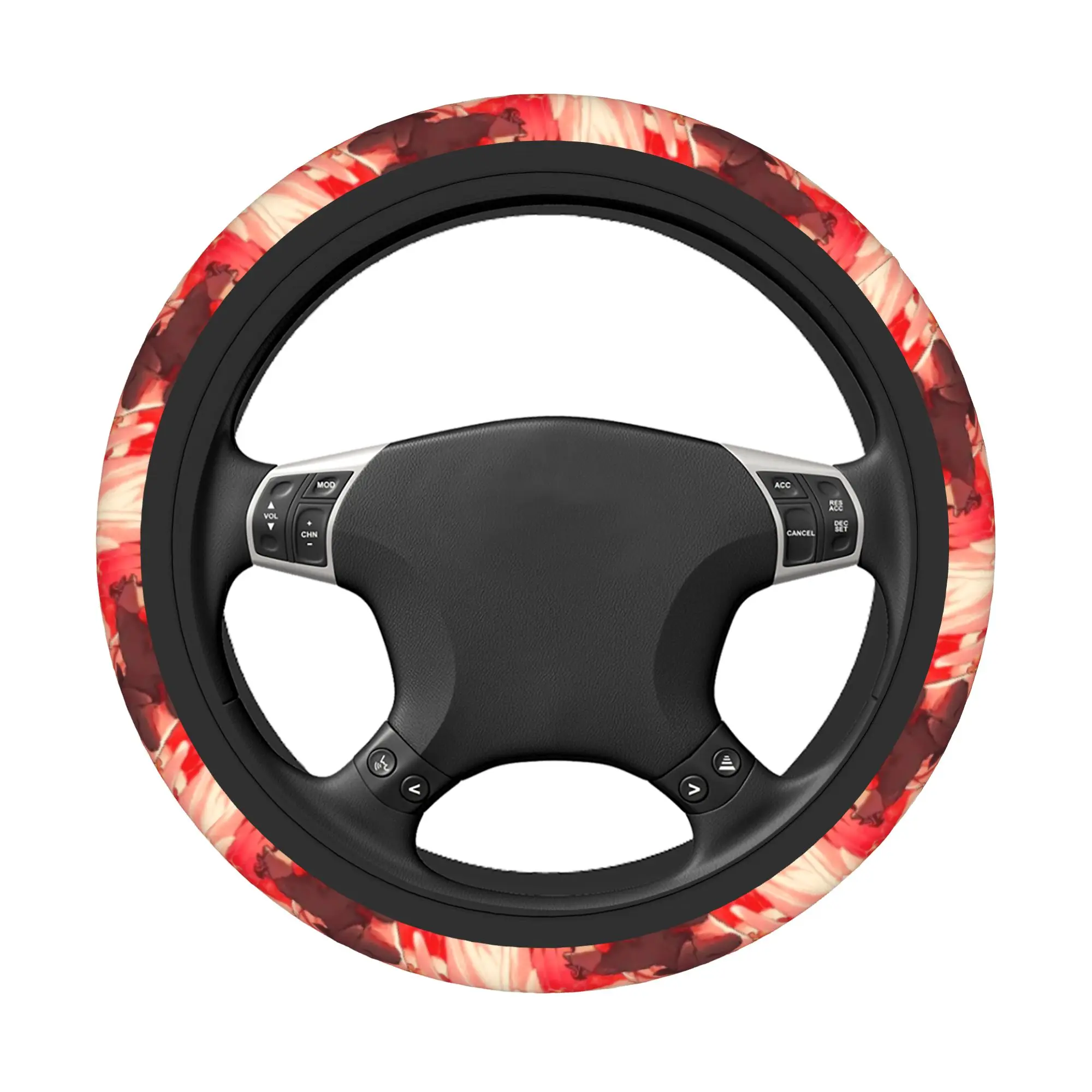 38cm Car Steering Wheel Cover Hazbined Hotels Lucifer Comic Anti-slip Braid On The Steering Wheel Cover Car Accessories