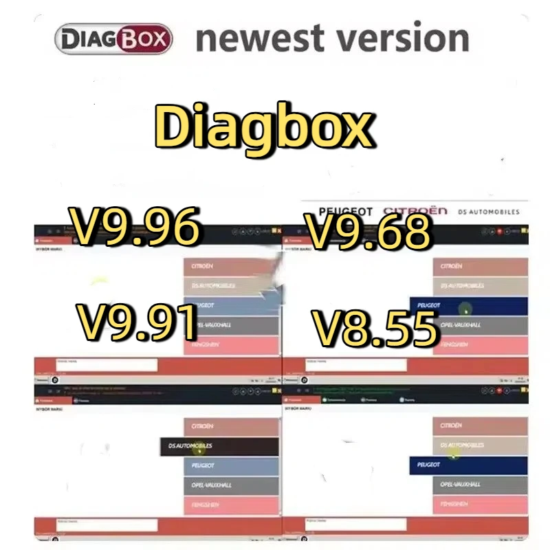 Accesorios para Herramientas de Diagnóstico de Automóviles - Software Diagbox V9.96 V9.91 V9.68 V8.55 -