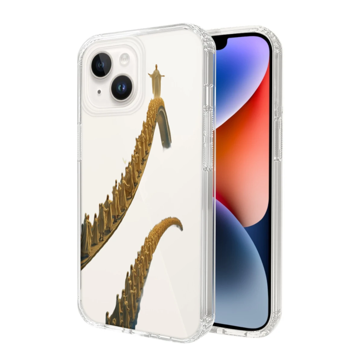 

Golden Dragon Roof Phone Case for iPhone 17 16 15 14 13 12 11 Pro Max 12 13 Mini XS XR X 8 7 Plus, Shock Absorption, Anti Scratch, Transparent TPU Case | Cultural Heritage, Elegant Design