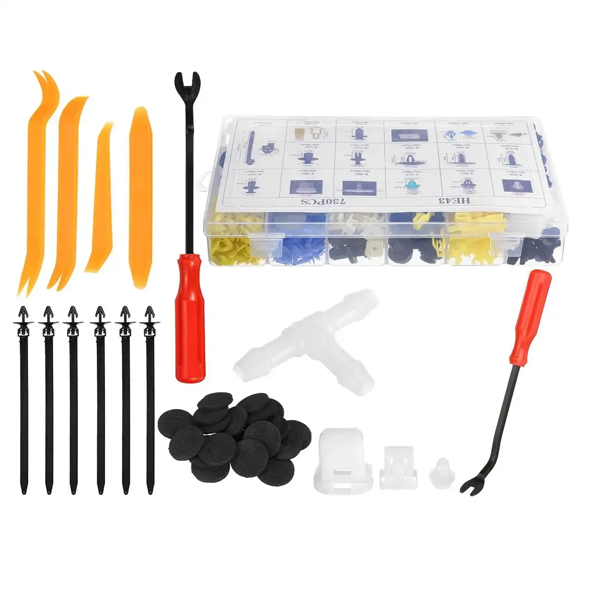 761pcs Car clips Universal Auto Fastener Clip Mixed Car Body Plastic Push Retainer and Screwdriver Accessories repair