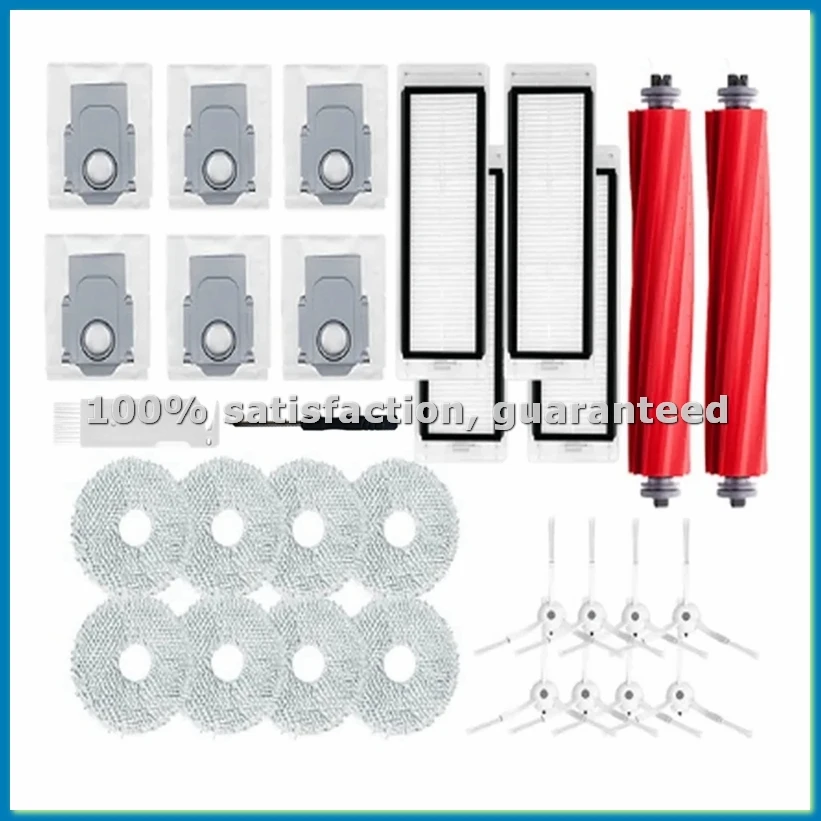 

Запасные части для робота-пылесоса Q / P10 A7400RR: основная и боковые щетки, HEPA-фильтр, салфетки для влажной уборки, мешки для сбора пыли -ABRM