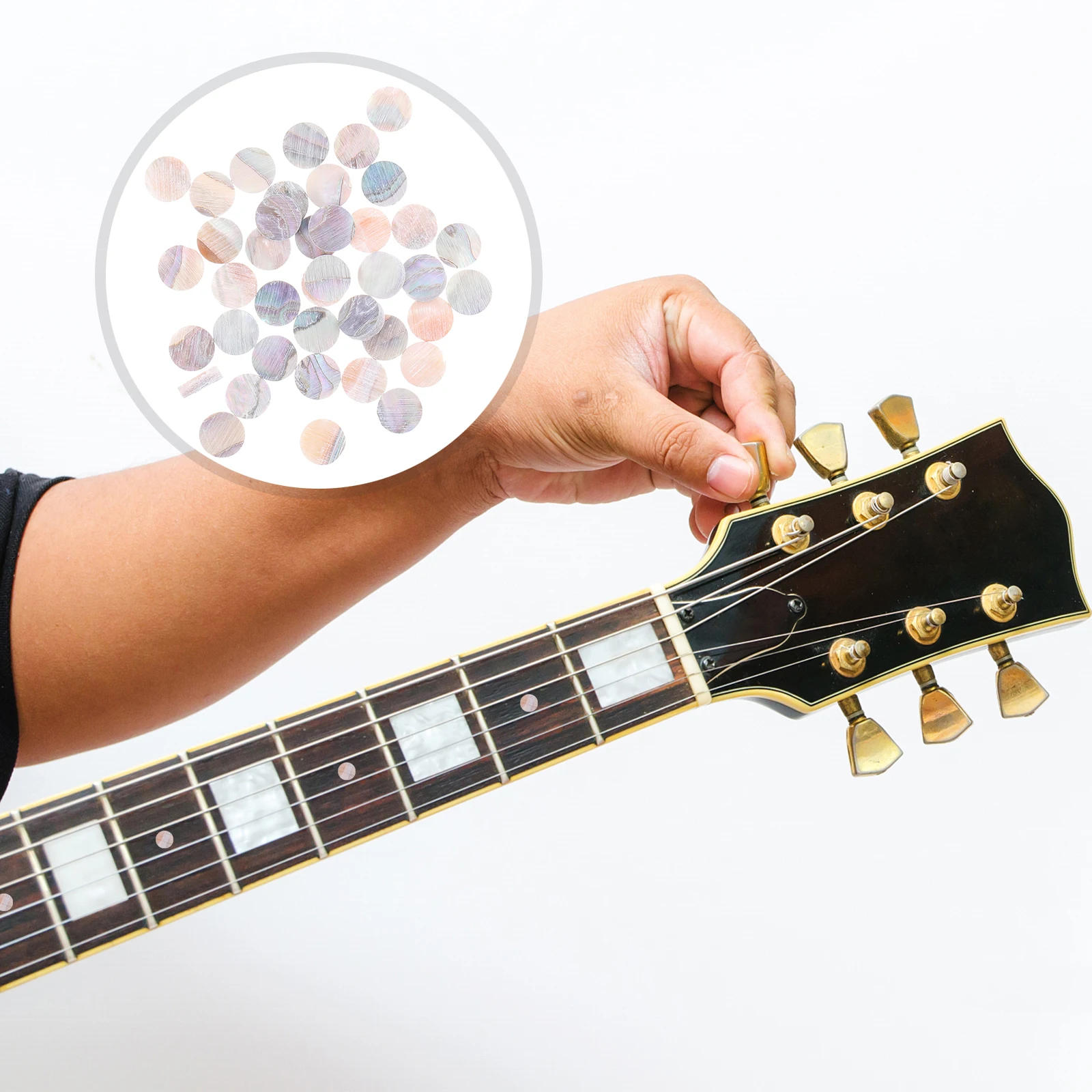 

40 Pcs Guitar Parts Side Marker Natural Abalone Fingerboard Dots Position Inlay Dot Marker Lightweight Easy Install Accessories