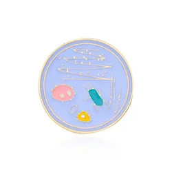 Harong New Petri Dish Enamel Pin Scientific Microbiology Laboratory Brooch Lapel Badge Bacteria Microbe Science Lab Gift