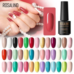 ROSALIND Set di smalti gel UV Vernis Primer semipermanente Top Coat 7ML Vernice Gel Nail Art Manicure Gel Lak Smalti Unghie