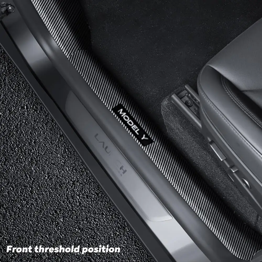For Tesla New Model Y Launch Juniper 2025 ABS Front Rear Door Sill Protector Threshold Strip Anti-kick Guard Panel Waterproof