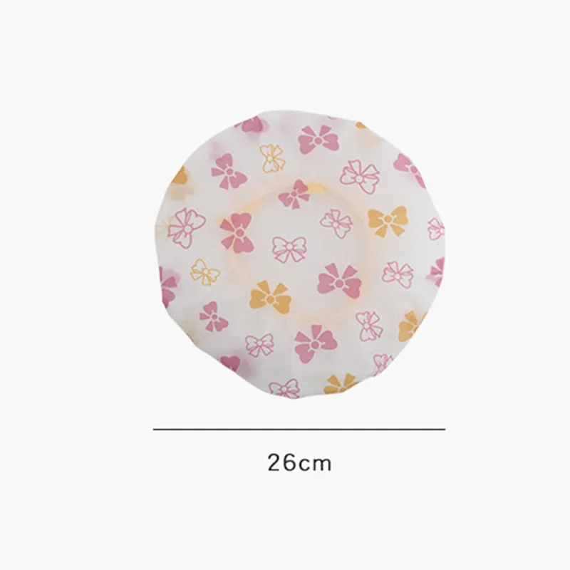 Reusable Elastic Bath Shower Cap Fashion Waterproof PVC Shower Cap Hat Bath Head Hair Cover For Women Salon Shower BathroomTool