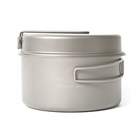 TOAKS Titanium Camping Pot Cookware, 1350ml Pot for Outdoor Hiking Picnic CKW-1350