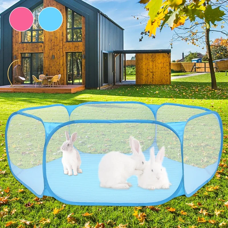 Portable Folding Pet Playpen Tent Breathable Small Animal Fence Cage Indoor Outdoor Play Pen for Puppy Cat Dog Hamster Hedgehog - view 3