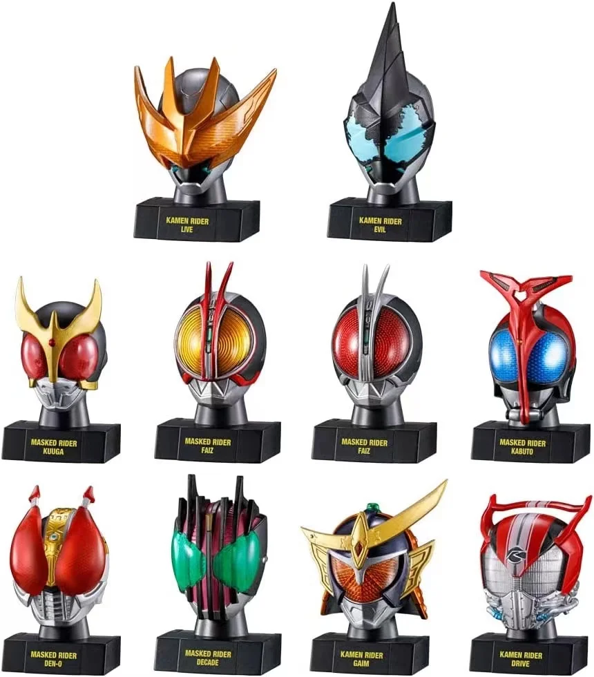 Kamen Rider Mask History Food Toy – Miniatur-Kopfkulpturen Vol. 1 und 2 präzise Figuren