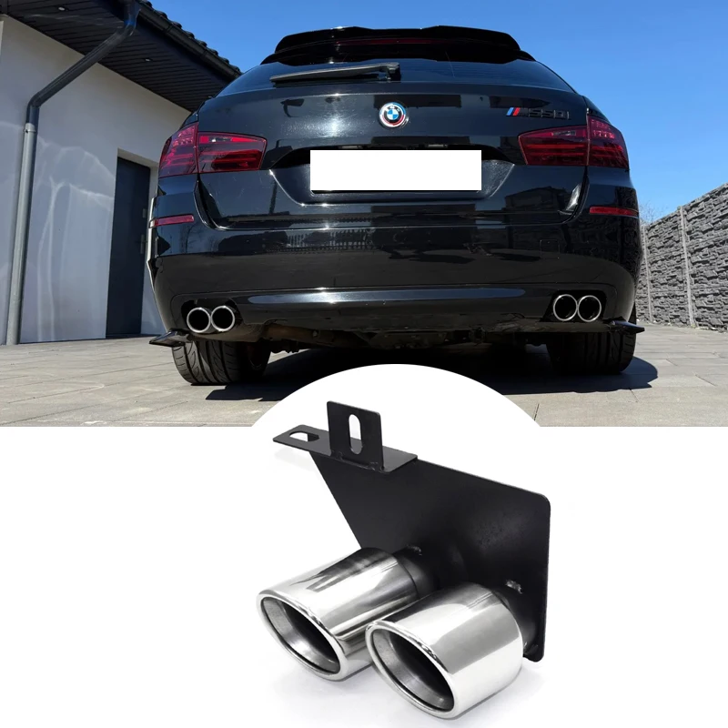

Decorative Exhaust Tip For BMW F10 F11 520i 530i 525i 528i Original Bumper Stainless Steel Exhaust Pipe Muffler Tip Tailpipe