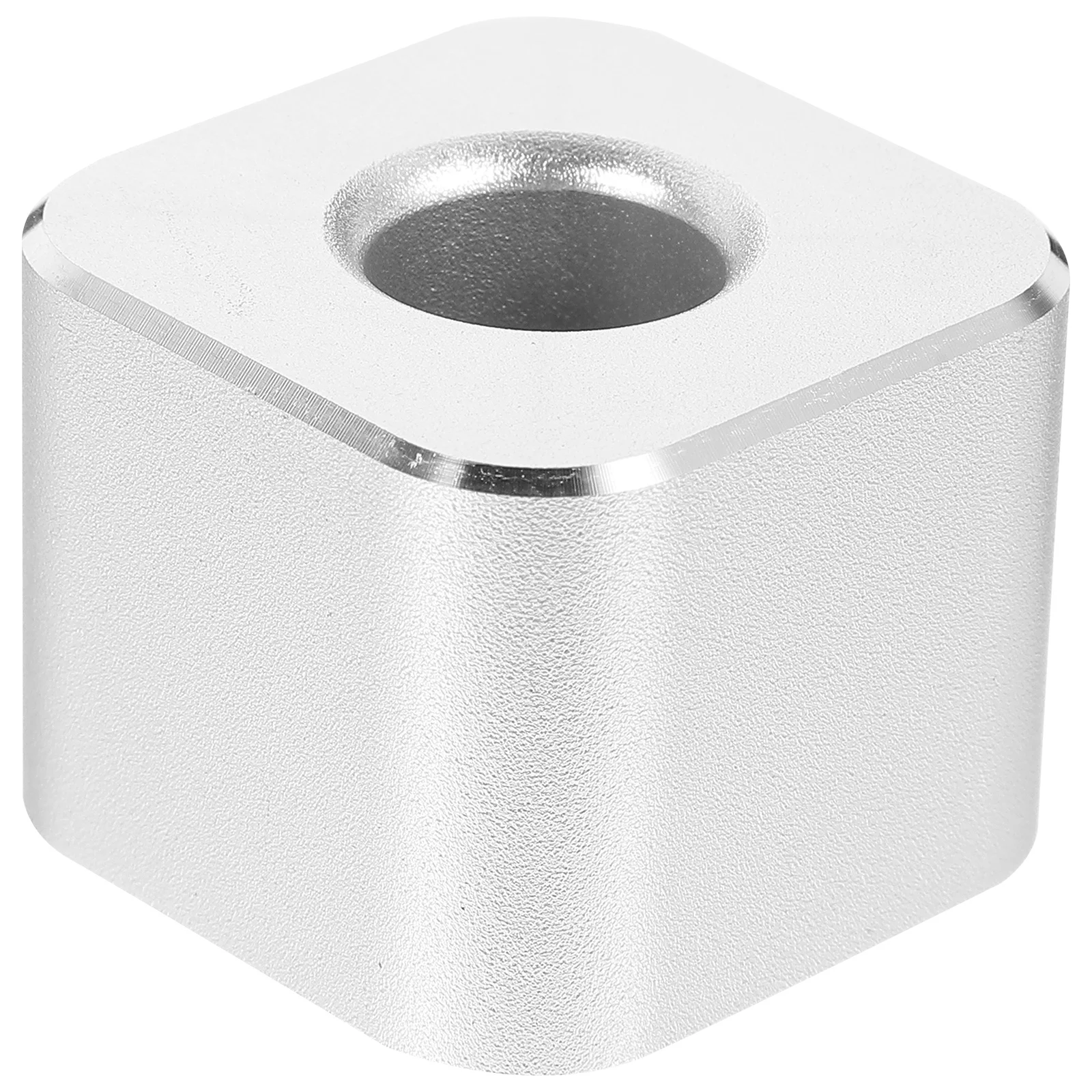 Cube Pen Holder Premium Metal Single Pen Stand For Office Home School Desktop Storage Base Quill-Pen Rest Stand