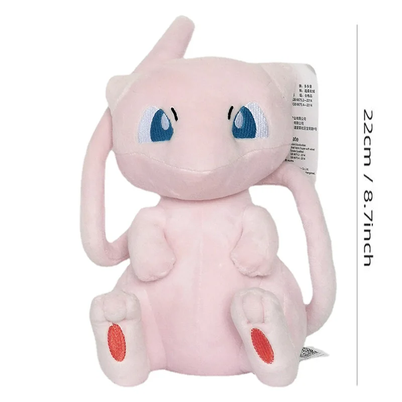 25cm Mew Plush Toys Doll Pokemon Mew Soft Stuffed Animals Plush Dolls Gifts for Kids Children Birthday Gifts