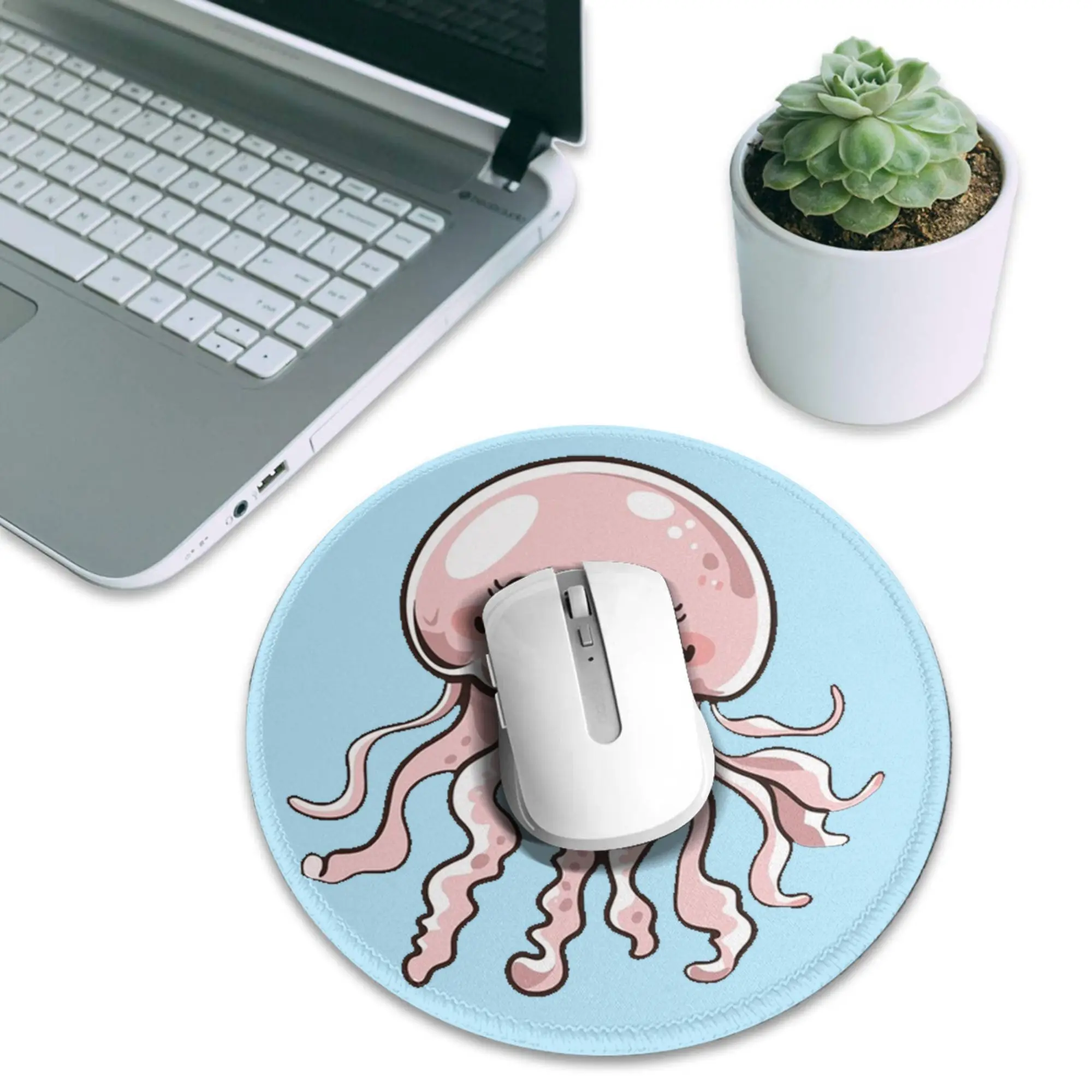 Cute Jellyfish Kawaii Design Mouse Pad Computer Keyboard Mouse Mat Gamer PC Laptop Desk Mat Office Accessories Table Mats