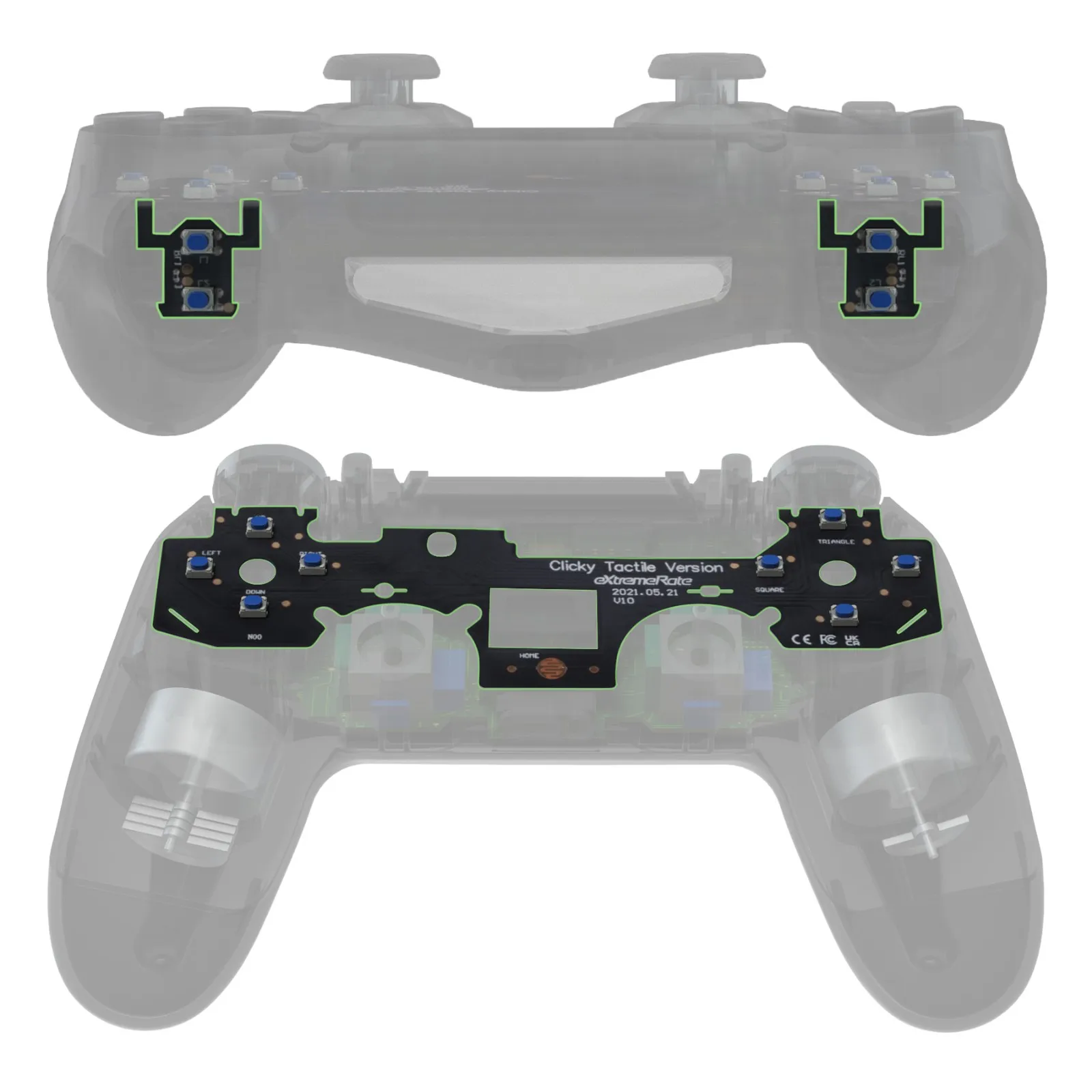 eXtremeRate WHOLE TACTILE Clicky Kit, Zestaw Klików do Kontrolera PS4 CUH-ZCT2 — zdjęcie produktu 6