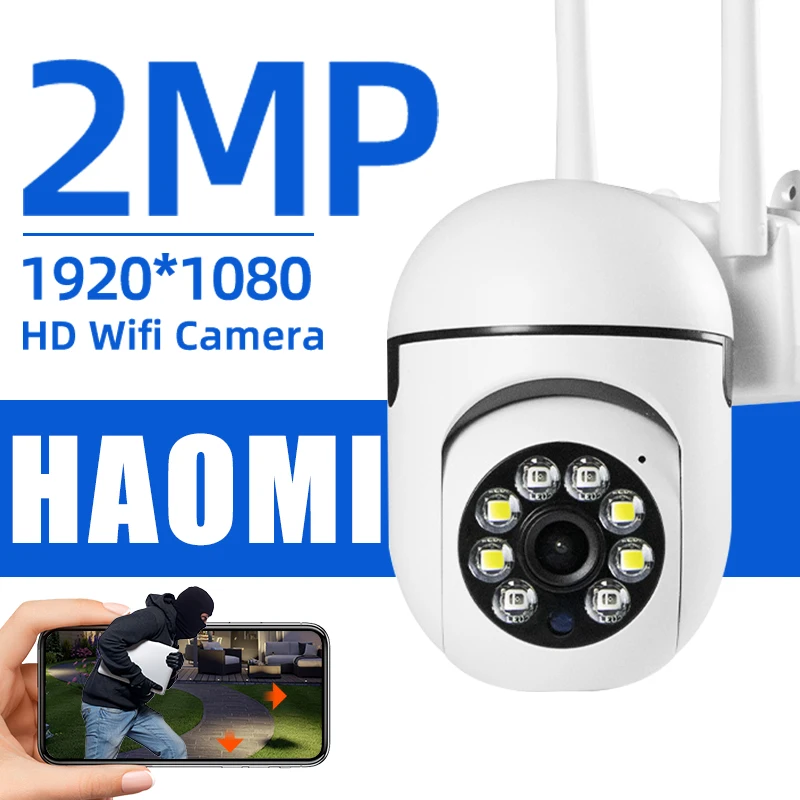 

2MP WiFi Security Surveillance PTZ Camera Wifi IP Outdoor 4X Zoom Cameras AI Human Tracking Two-way Audio HD Night Color Camera