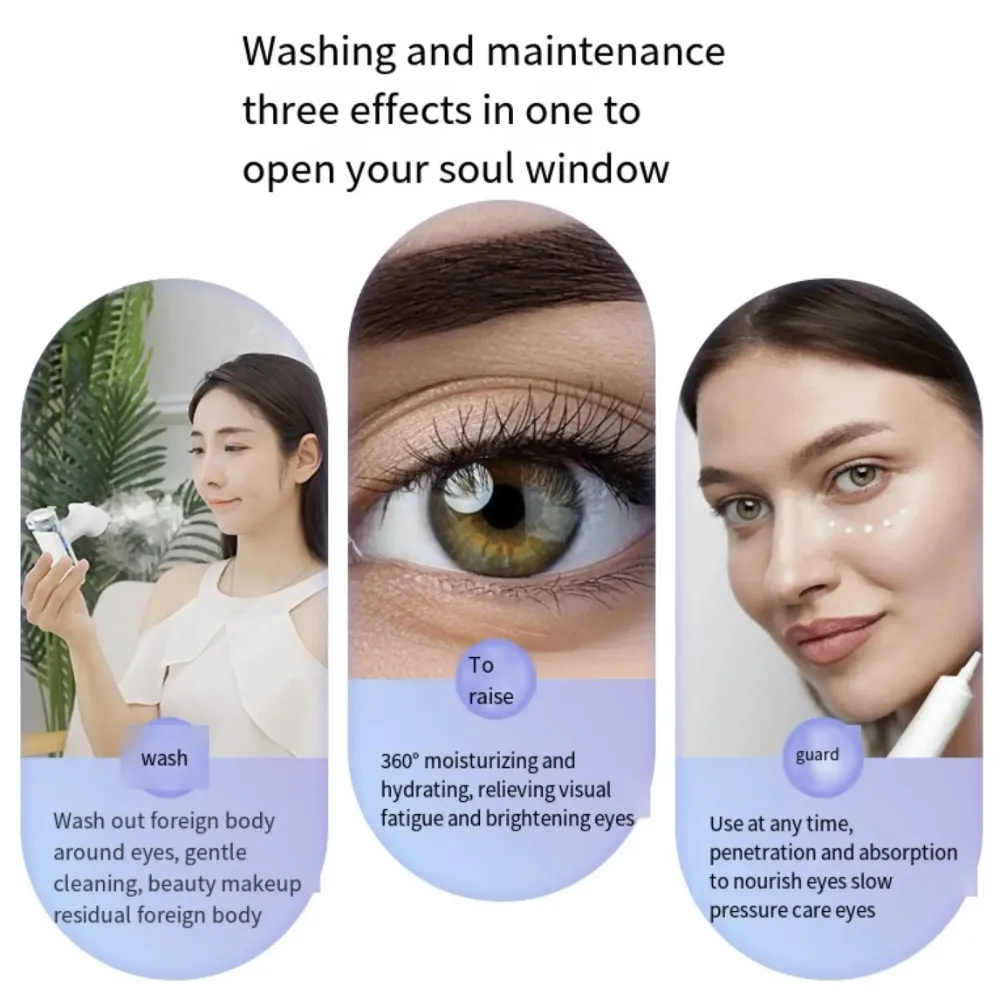 New Nano Sprayer Hot Cold Eye Facial Vaporizer Mini Portable 15ML Face Steamer for Eyes Warm Care Facial Cool Moisture