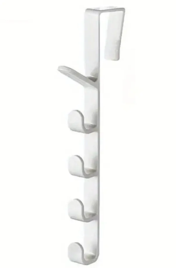 

Hook behind the door2 Pack Over Door Hook 5 Hook Heavy Duty Organizer White Space Saving Wall Mounted Storage Rack for Home