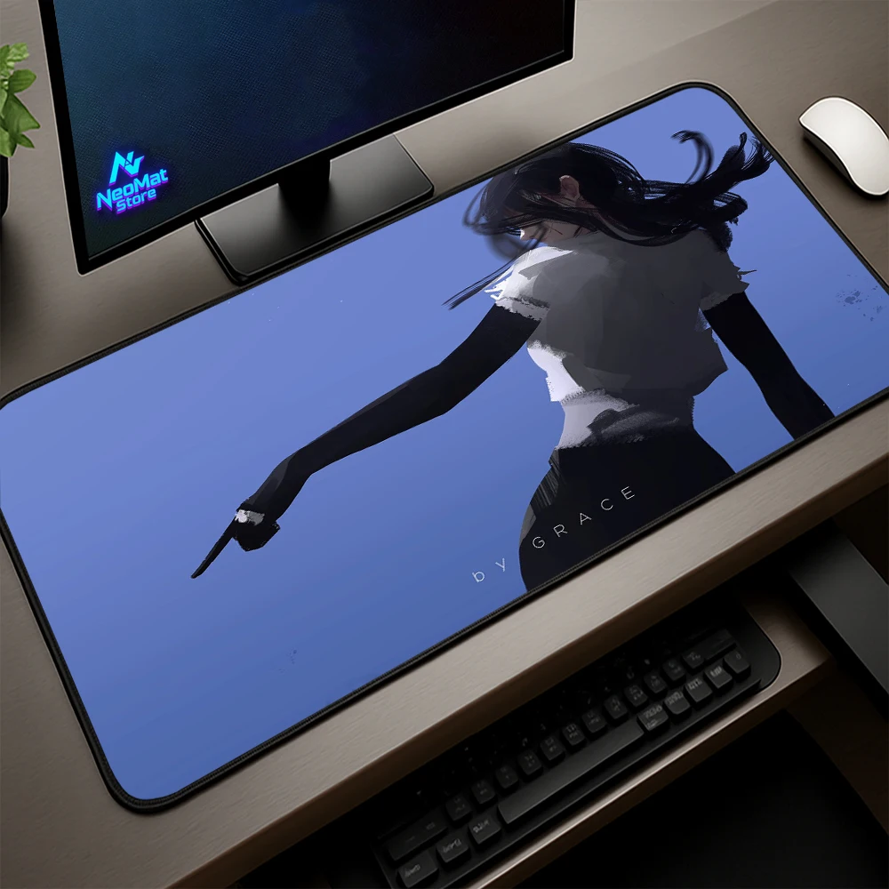 

Reze Mousepad Chainsawman Pc Gaming Mouse Mats Desk Protector Computer Mouse Pad Purple Office Rug Anti-slip Mat Anime 800x300