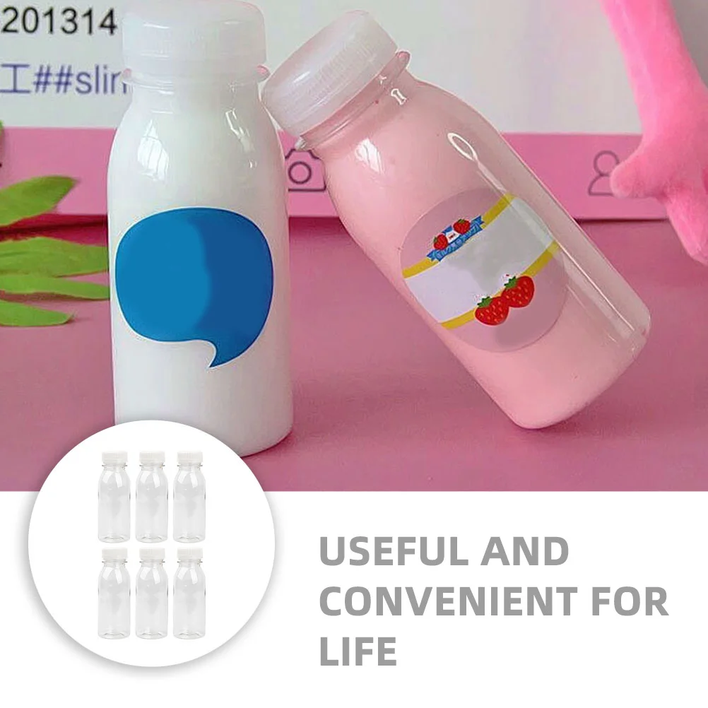 

12 шт., 200 мл, ПЭТ-бутылки с широким горлышком для хранения сока, молока, йогурта, напитков, многоразовые бутылки, набор портативных бутылок для напитков