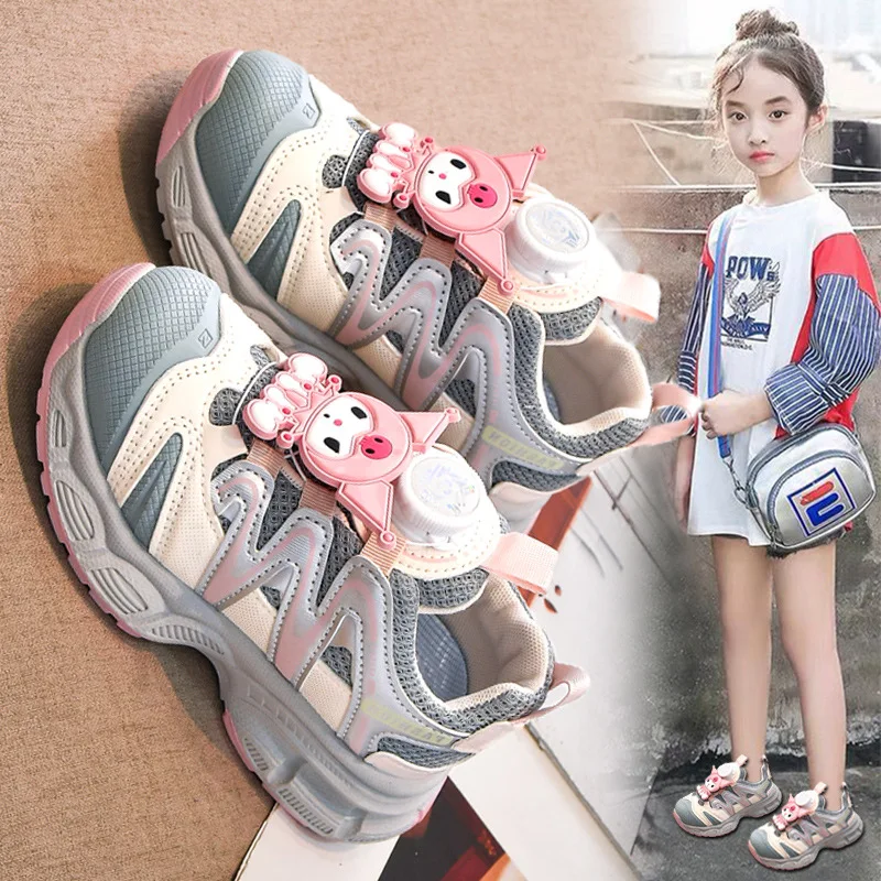 

Новинка осени 2025 года, модные детские кроссовки Kulomie для девочек, кроссовки принцессы для бега на мягкой подошве для папы