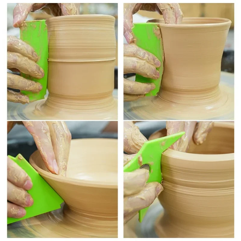 14pcs/set Ceramic Drawing Scraper ABS Material DIY Ceramic Texture Auxiliary Clay Trimming Sculpture Shaping Pottery Tools