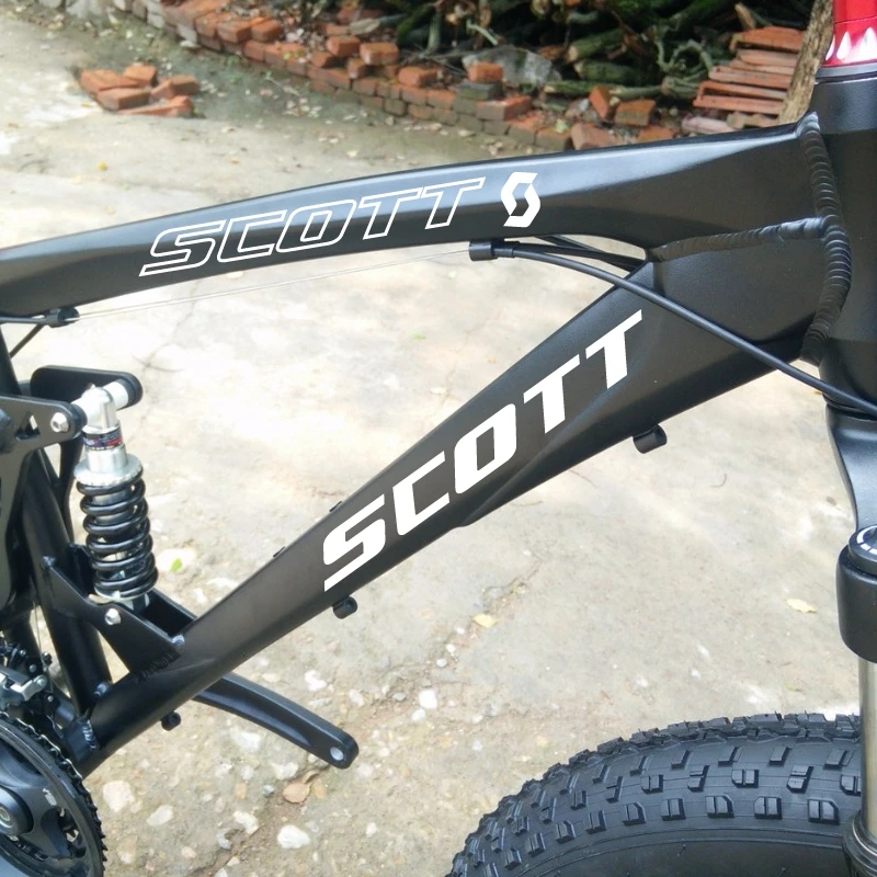 Scott alphabet bicycle, DIY sticker, frame sticker, decoration 30cm-23.4cm, waterproof, scratch and sunscreen 30cm-23.4cm