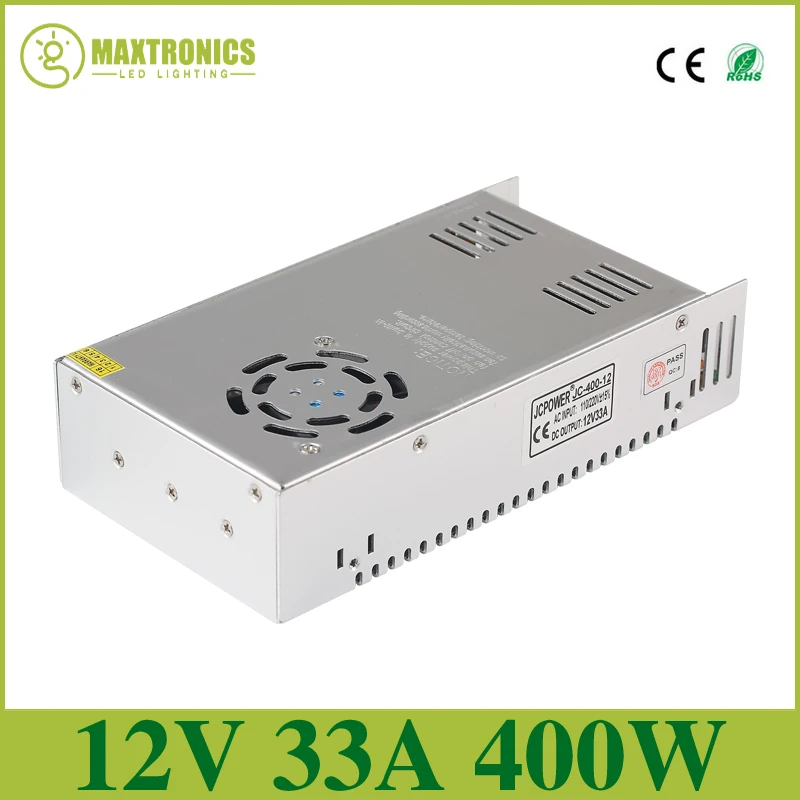 DC 12V 33A 400W Regulated Switching Power Supply For LED Strip Lights Free shipping