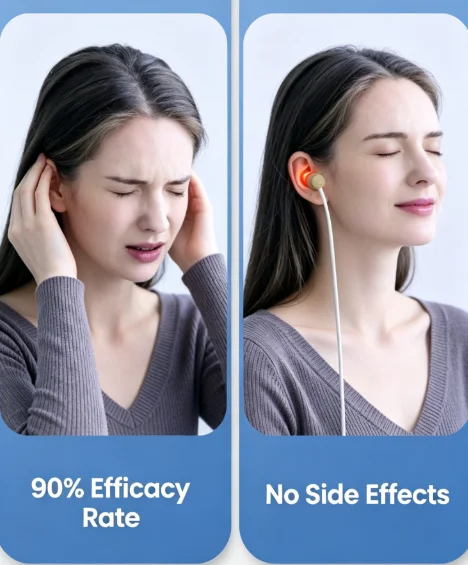 Stop Tinnitus Ringing Now! LLLT Ear Laser Therapy Device for Hearing Loss & Otitis Media