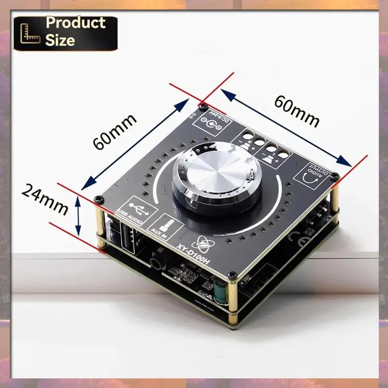 Top Sale Bluetooth Stereo Amplifier Module 100W+100W Digital Audio Power Amplifier DC 9-24V/5A For Home Theater