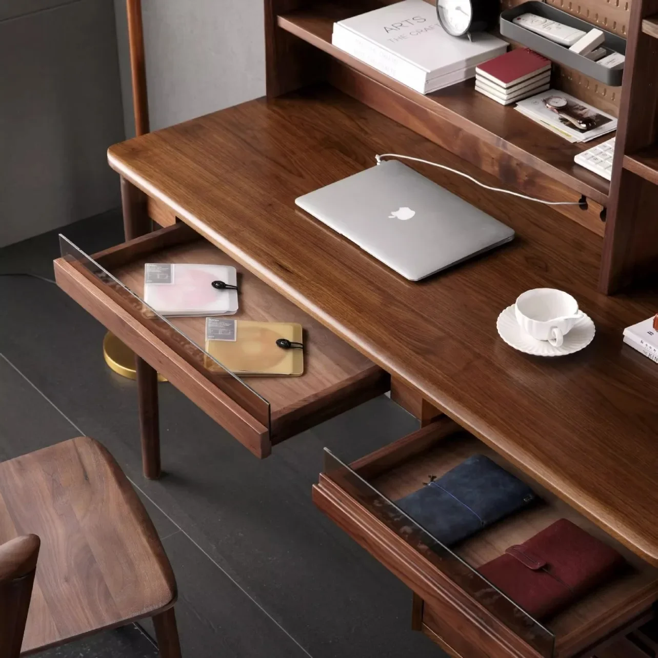 Customizable Customizable Simple Computer Desk Black Walnut Study Table Nordic Home Writing Desk