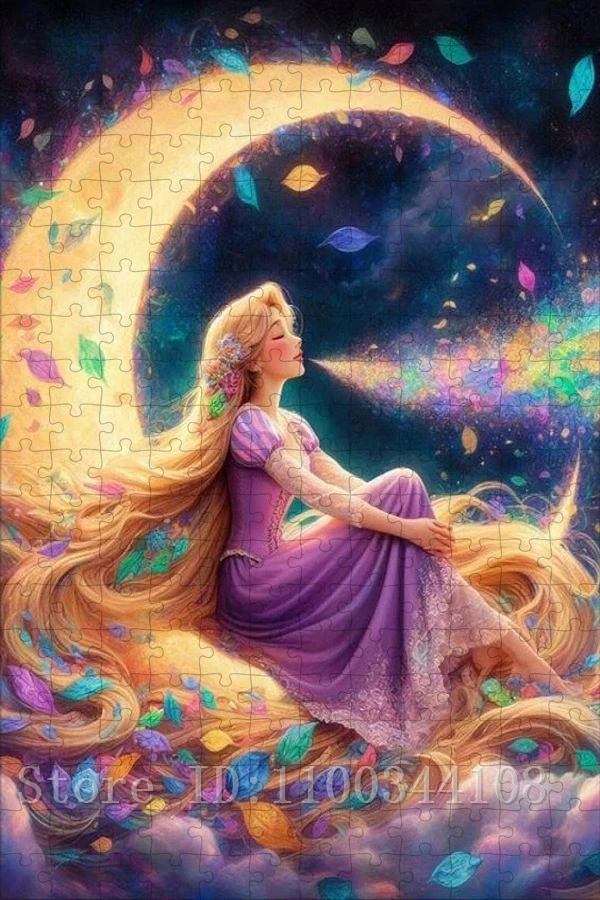 Disney Rapunzel Princess Jigsaw Puzzles 35/300/500/1000 Pieces Cartoon Puzzles for Children Handmade Toys & Hobbies