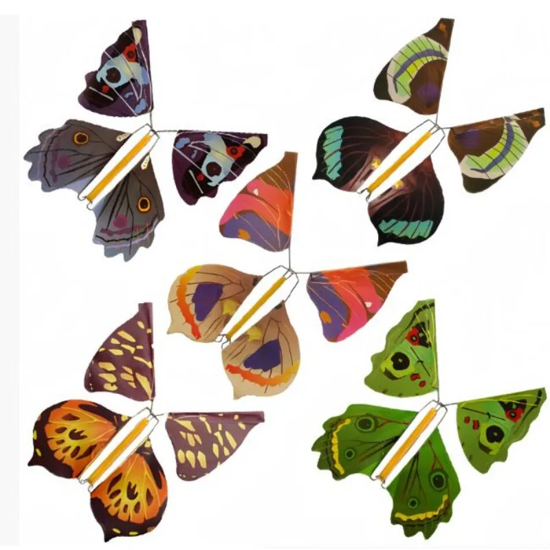 

20pcs Magic Toys Hand Transformation Fly Butterfly Magic Tricks Novelty Surprise Prank Joke Mystical Fun Classic Toys Party Game