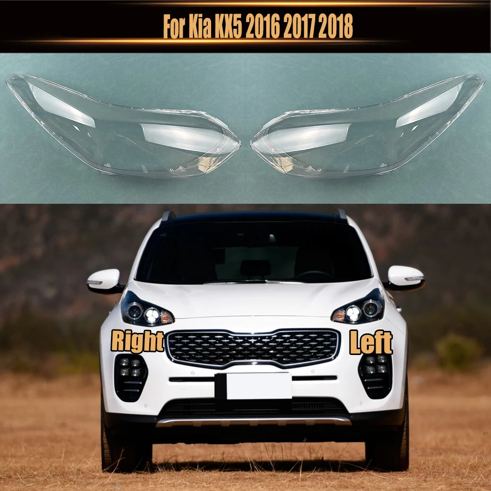 

For Kia KX5 2016 2017 2018 Headlamp Transparent Cover Lampcover Headlight Shell Lens Replace Original Lampshade Plexiglass