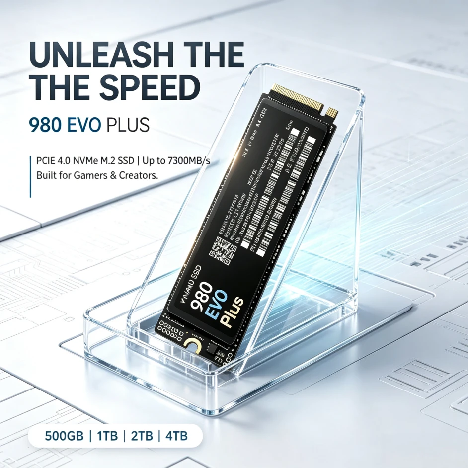 Genuine 980 EVO Plus M.2 NVMe SATA SSD 500GB 1TB 2TB 4TB Ultra High Speed Internal Solid State Drive for Laptop Desktop PC