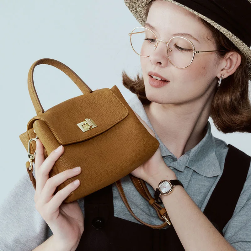 

2025 Vintage Crossbody Phone Bag Leather Single-shoulder Women's Top Layer Cowhide Hand-held Mini Designer Luxury Bag