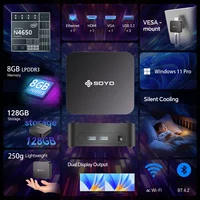 SOYO Mini PC Y5 PLUS Intel I7 4th Gen 8GB RAM 128GB Y5 Air I5 4th GenWindows 11 Pro WiFi BT4.2 Office Desktop Computer HDMI*2 RJ45*1 USB3.0*4 3.3GHZ 4K 60fps Graphics 2