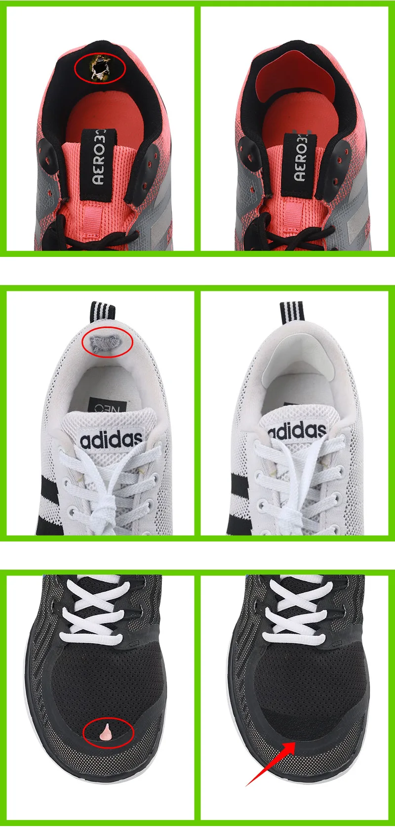 Schuhflicken, Obermaterial-Reparaturaufkleber, selbstklebende Schuhsohle, Fersenschutz, Reparatur für Löcher in der Ferse, gefüttert, abriebfest, Fußpflege-Werkzeug. – Detail 3
